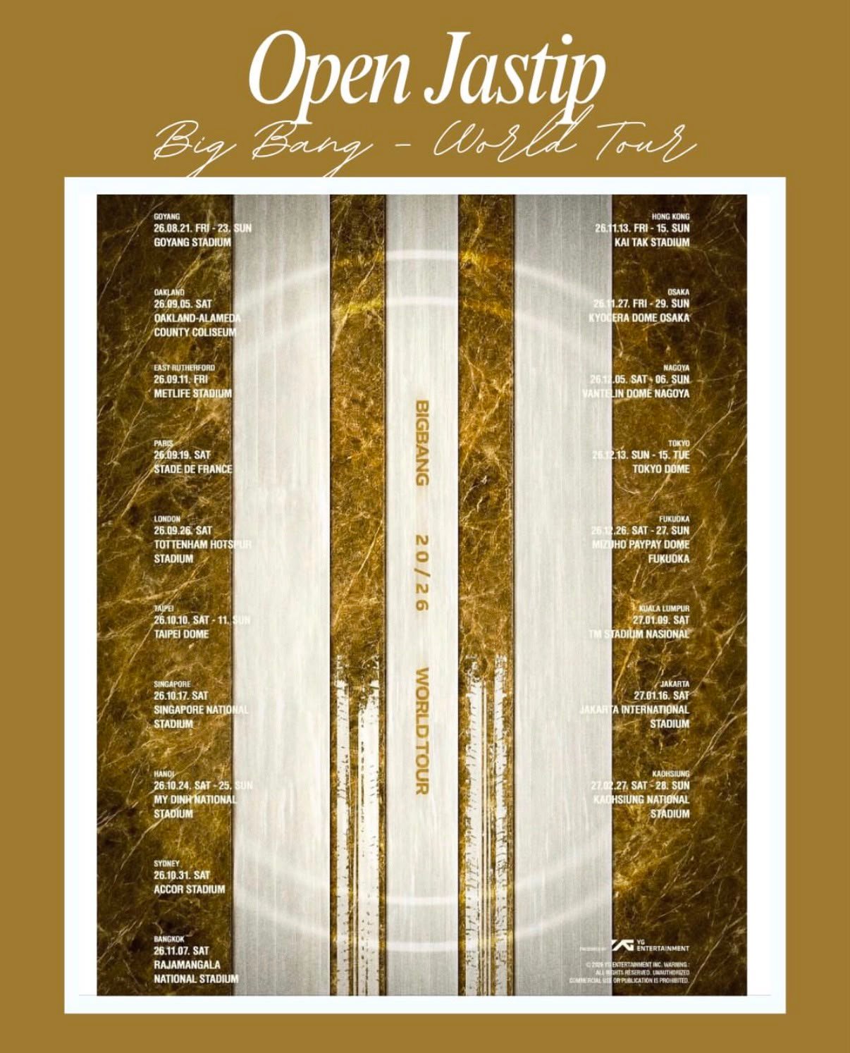 Poster BIGBANG WORLD TOUR IN JAKARTA 2027