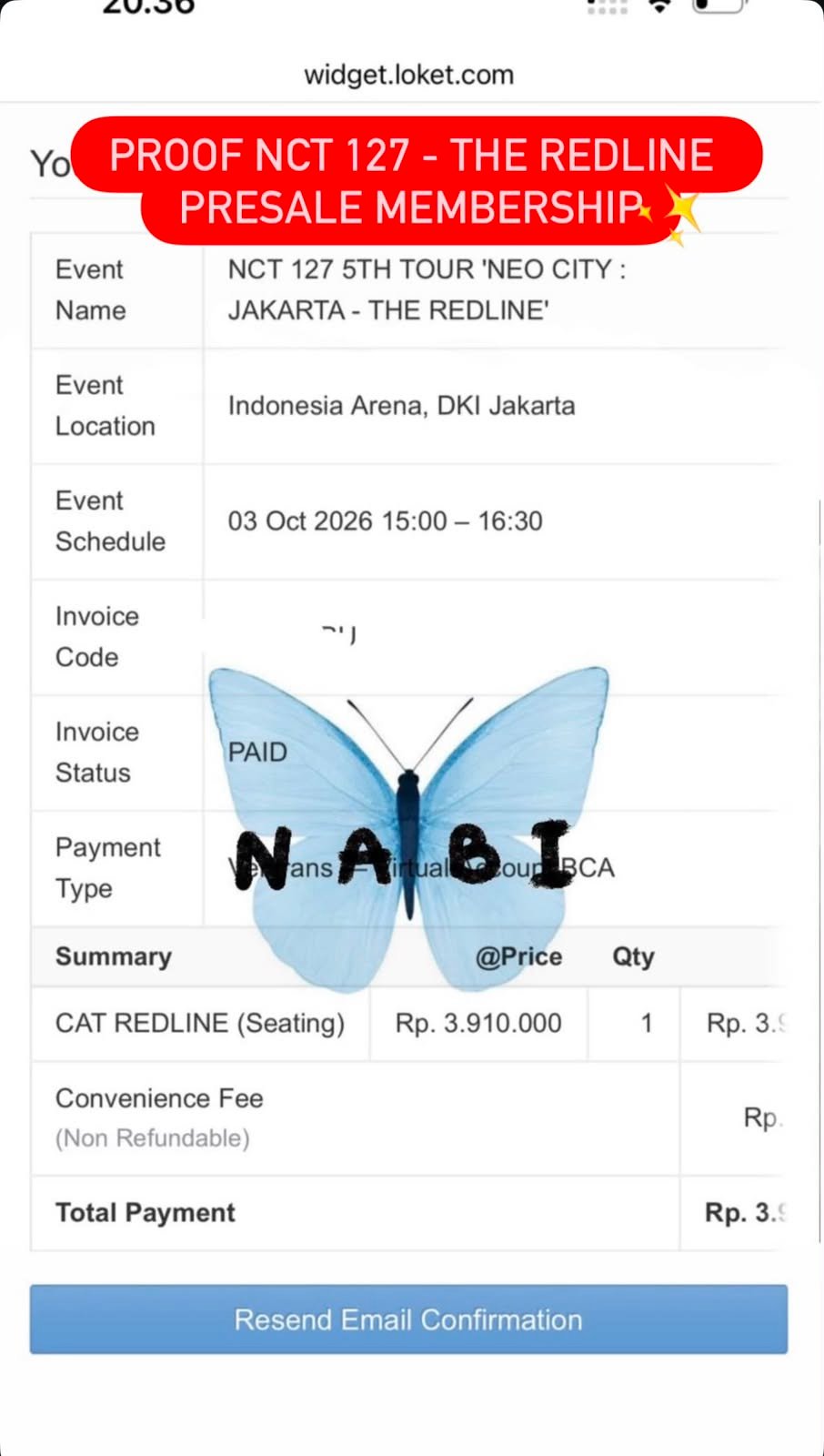 Bukti testimoni SECURED - NCT 127