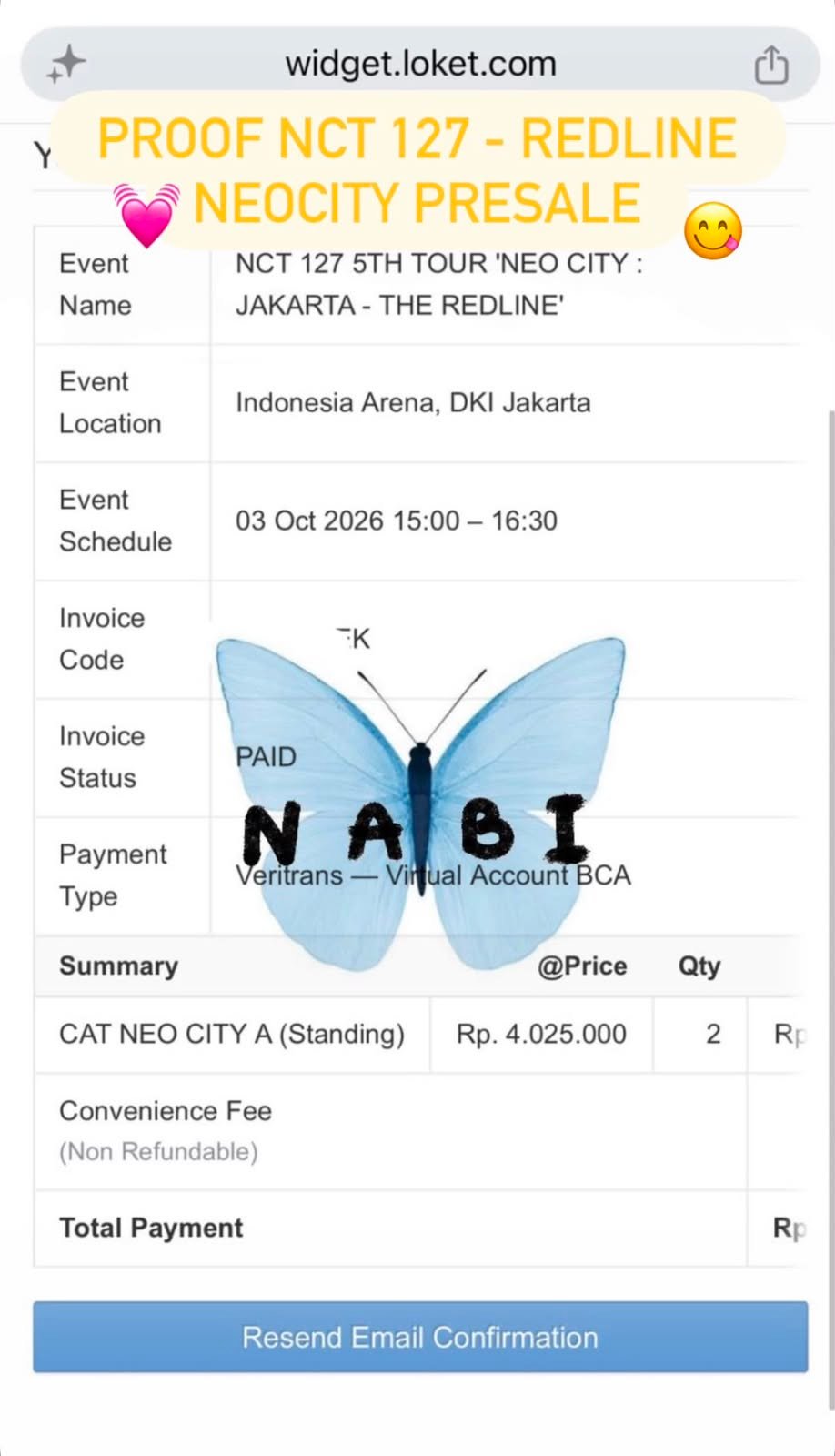 Bukti testimoni SECURED - NCT 127