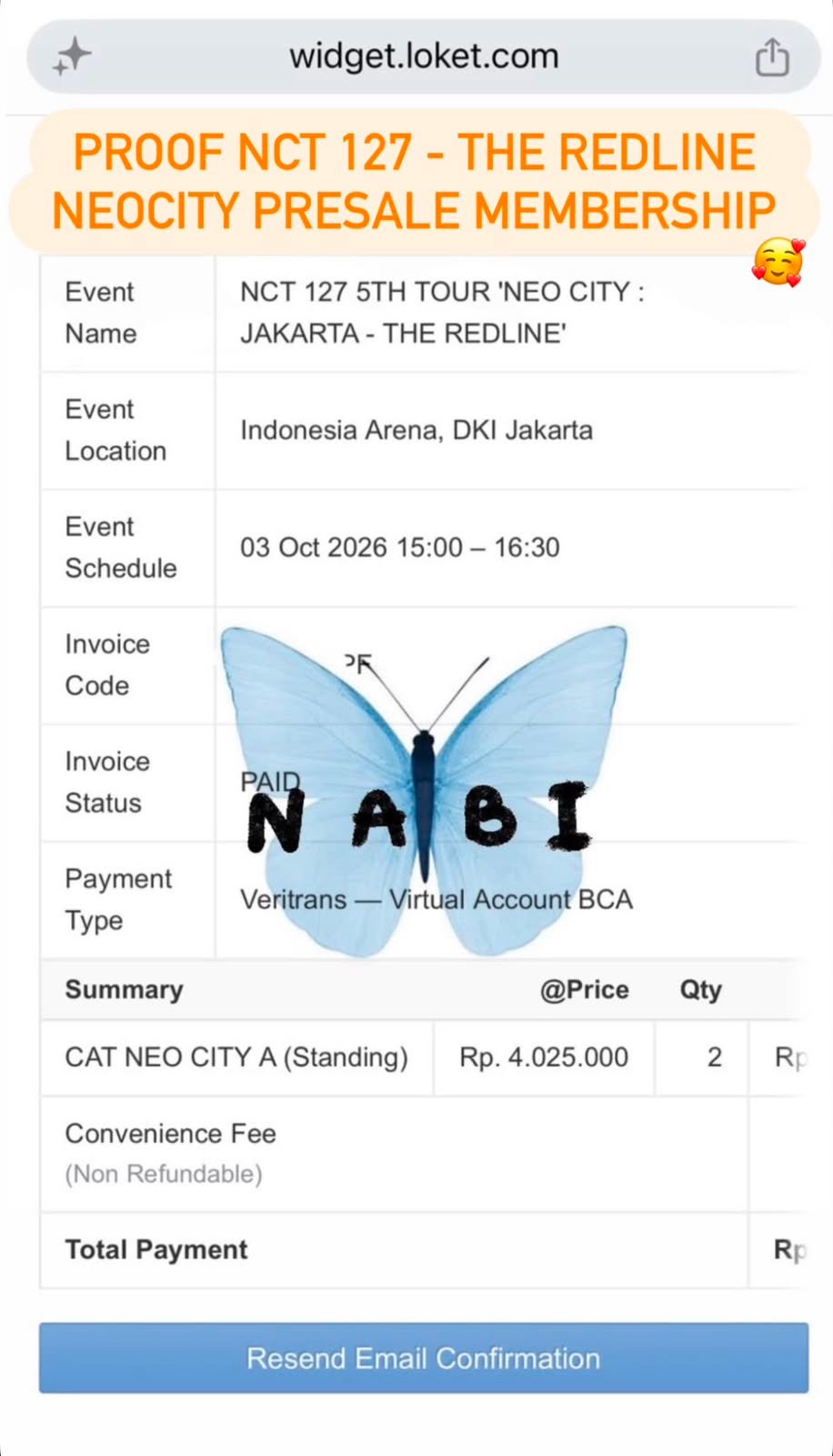 Bukti testimoni SECURED - NCT 127